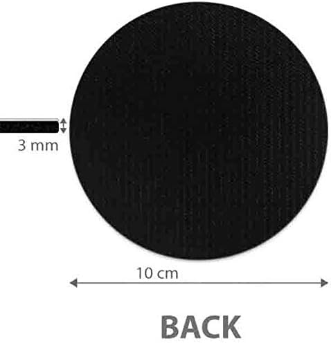 Mandala Pattern Round Coaster Set - Made of Recycled Rubber - Set of 4