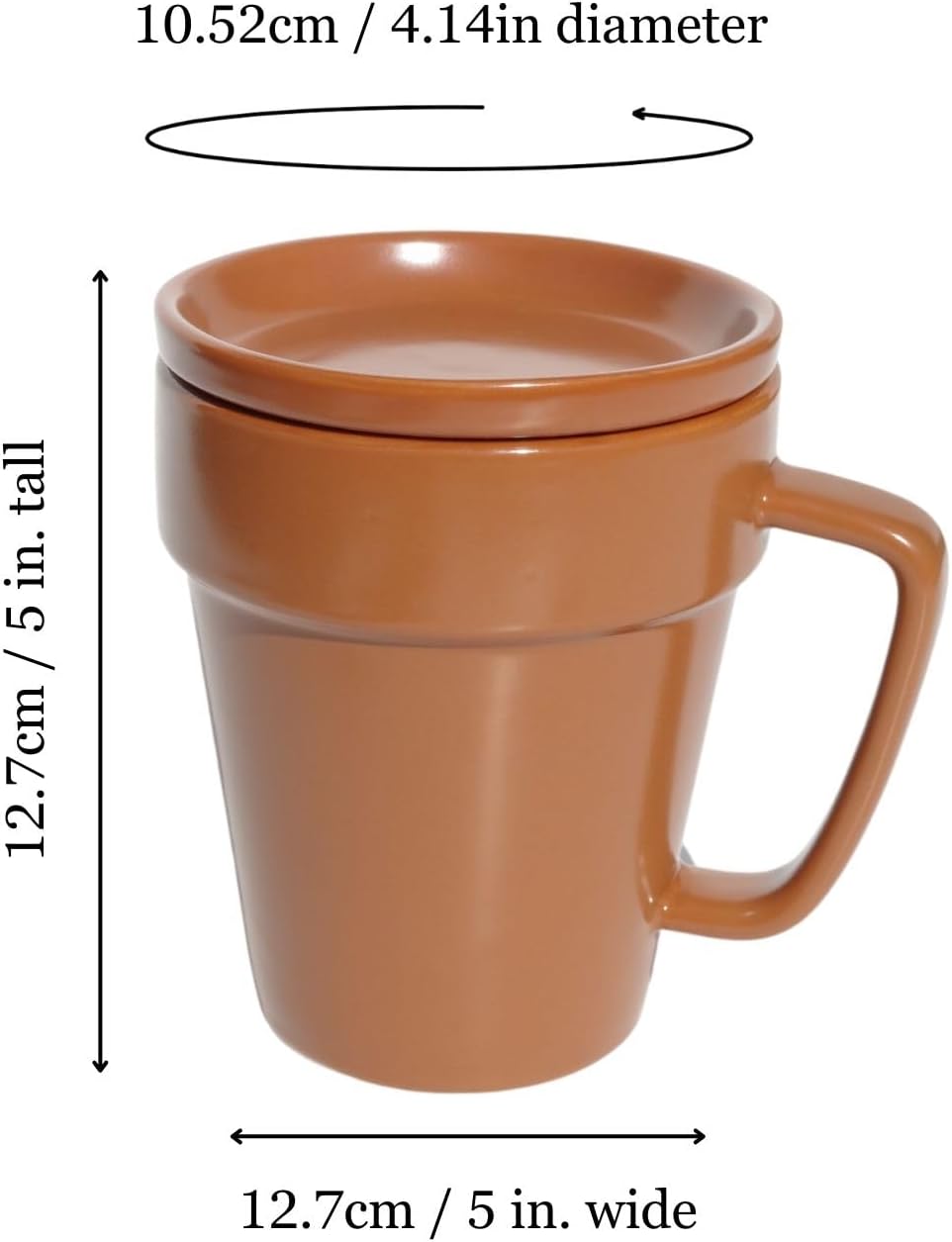 Flower pot coffee mug. Reusable coffee cups with lids The coffee cups are large glass cup with handle. Aesthetic gifts for women and men, fun birthday gifts, great coffee bar decor.