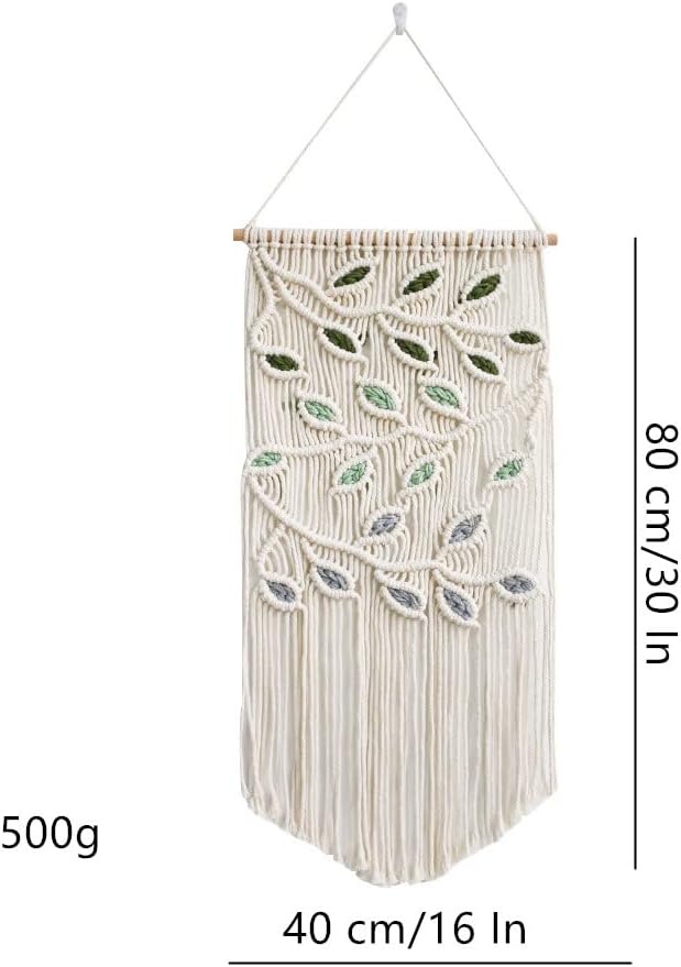 BMIDRUT Macrame Hanging Tapestry Boho Hand Woven Tapestries Dream Catchers Boho Wall Art Decor Home Wall Decor Wall Pediment 16x30 Inch
