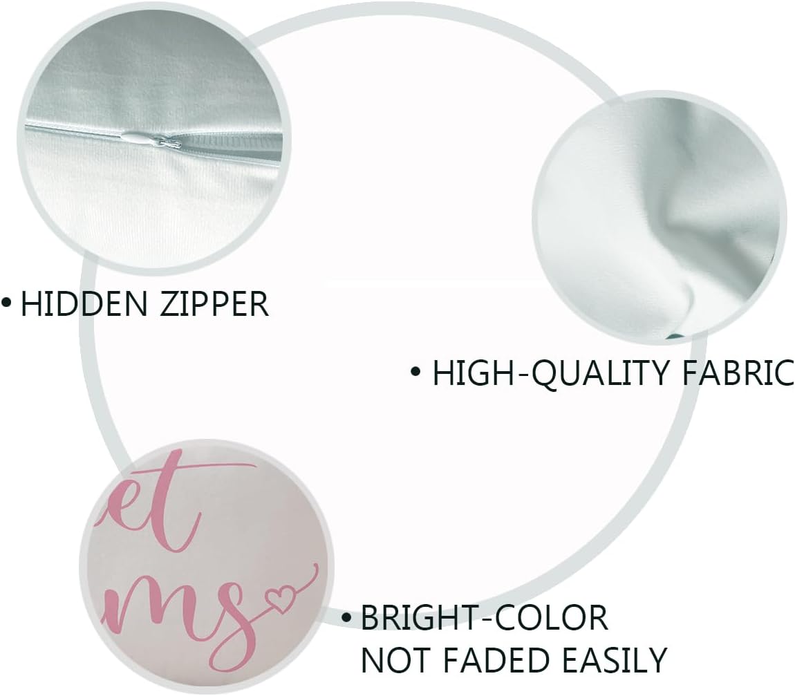 Bedding Decorative Lumbar Pillowcases Sweet Dreams Good Night Cushion Covers Sleep Themed Decorative Throw Pillow Covers 12''x20'',2Pack Super Soft for Bedroom Guest Room Housewarming Gifts (Pink)