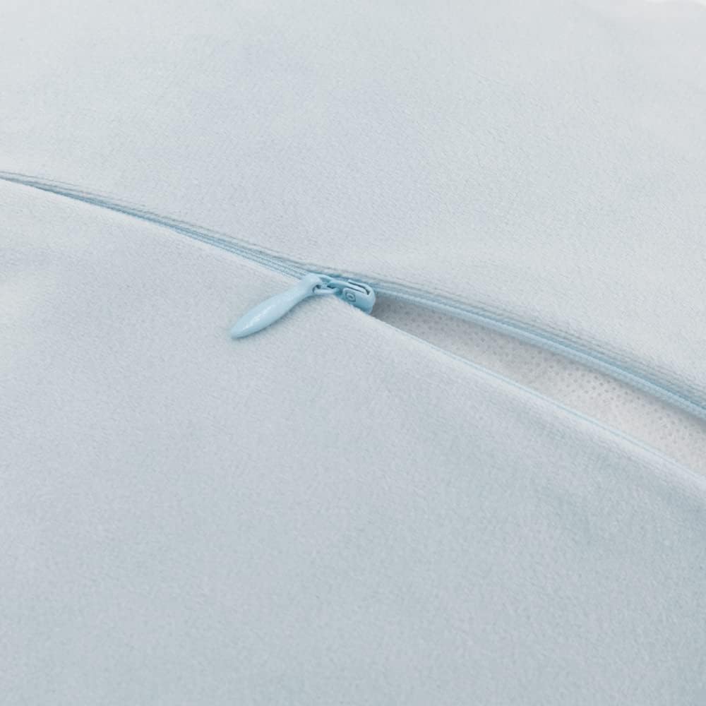 Decorative Throw Pillow 3D Flower Round Pillow Accent Handmade Cushion with Insert for Couch Bed Home Decor 12 Inch Blue