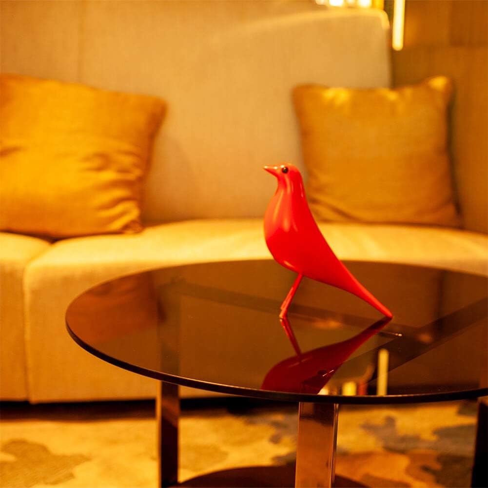 Mid-Century Home Decor House Bird - Room Decor Adornment for Hotel Restaurant Cafe Office Dove Ornament, Arts Pigeon Gifts, Replica Sculpture (Red)…