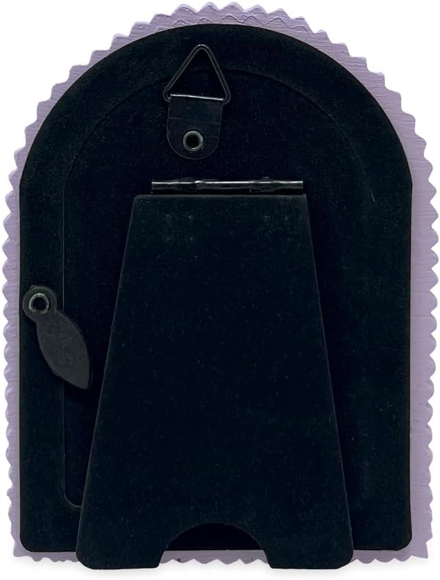 Isaac Jacobs 2x3 Matte Lavender Double Bead Arch Photo Frame with Black Fabric Easel, Tabletop, Wall-Mountable, Shelf and Desk, Decorative Art Design, Home Décor (2x3, Matte Lavender)