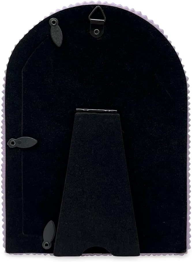 Isaac Jacobs 4x6 Matte Lavender Double Bead Arch Photo Frame with Black Fabric Easel, Tabletop, Wall-Mountable, Shelf and Desk, Decorative Art Design, Home Décor (4x6, Matte Lavender)