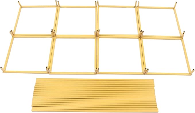 4Pcs 23.62inch Metal Flower Stand for Wedding Centerpieces, Rectangular Geometric Gold Centerpieces Stands for Wedding Decorations, Home Party Event