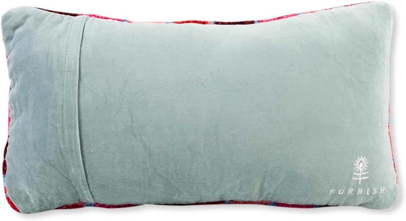 FURBISH Hook Decorative Throw Pillow - Slay - 9"x16" - Small Embroidered Designer Pillow for Living Room, Couch, Sofa, Chair & Bed - Eclectic Home Decor