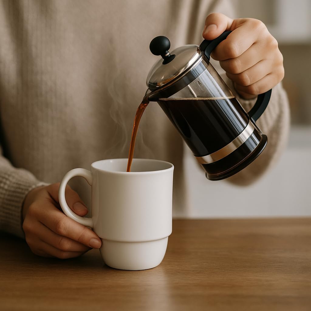 Coffee Mugs Set of 4 – 20 oz Porcelain Ceramic Mugs with Handle, Stackable Non-Toxic & Lead Free, Microwaveable Latte Cups for Kitchen, Tea & Cappuccino