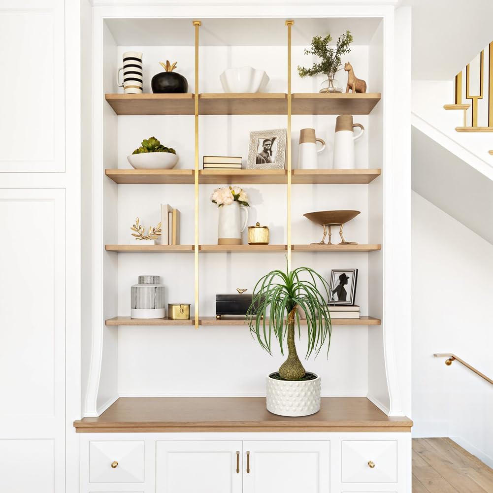 Hollyone Fake Plants Artificial Potted Plants Artificial Ponytail Palm Plant in Pots Faux Bonsai Plants for Office Table Desk Shelf Bathroom Bedroom Greenery Decoration Room Indoor Home Decor