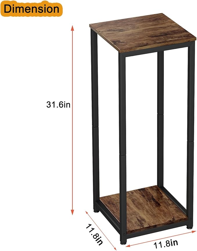 Plant Stand Indoor Corner Tall 2 Tier Metal Modern Flower Storage Plant Shelf Holder for Living Room Balcony Garden,Black (2 Tier-Black)