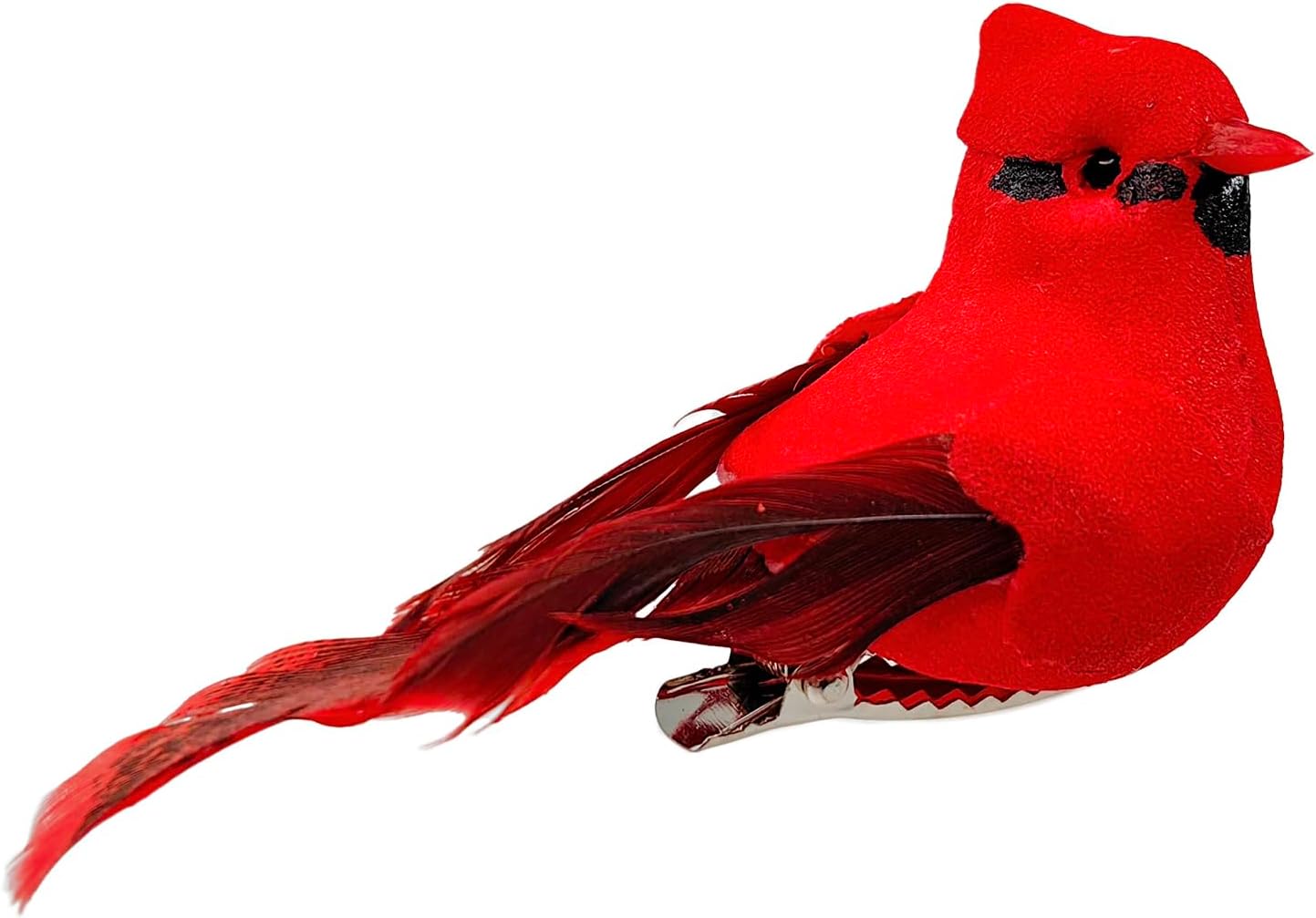 Berfutall-Cardinal Clip On Christmas Tree Ornament Decorations - Red Feathers Set of 12 Pieces Each is 2.8" Lon(C)…