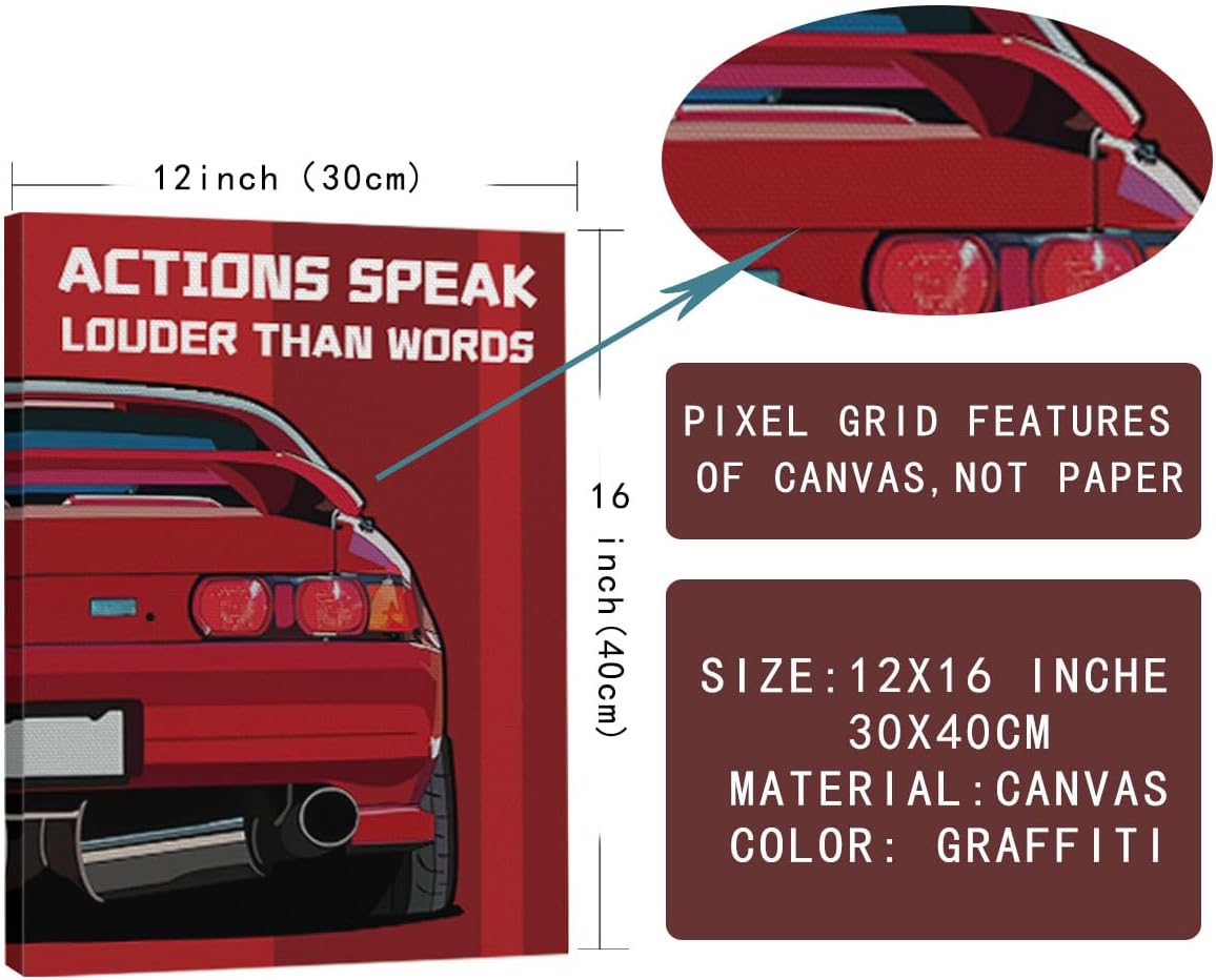 Inspirational Bible Verse Wall Art Canvas Prints Bedroom Wall Decor,Car Framed Art Posters Office Scripture Boys Bedroom Motivational Decorations Set of 3 (12"x16")