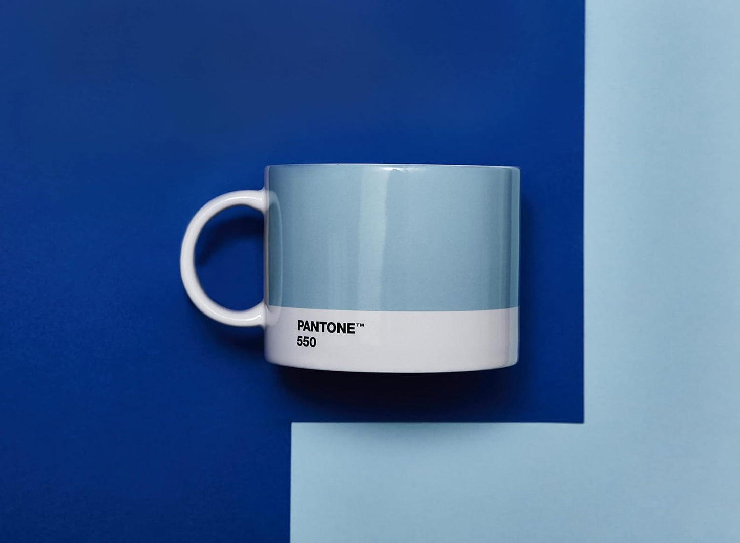 Copenhagen Design Pantone Cup, Tea/Coffee Mug, fine China (Ceramic), 475 ml, Light Blue, 550 C, 1 Count (Pack of 1)