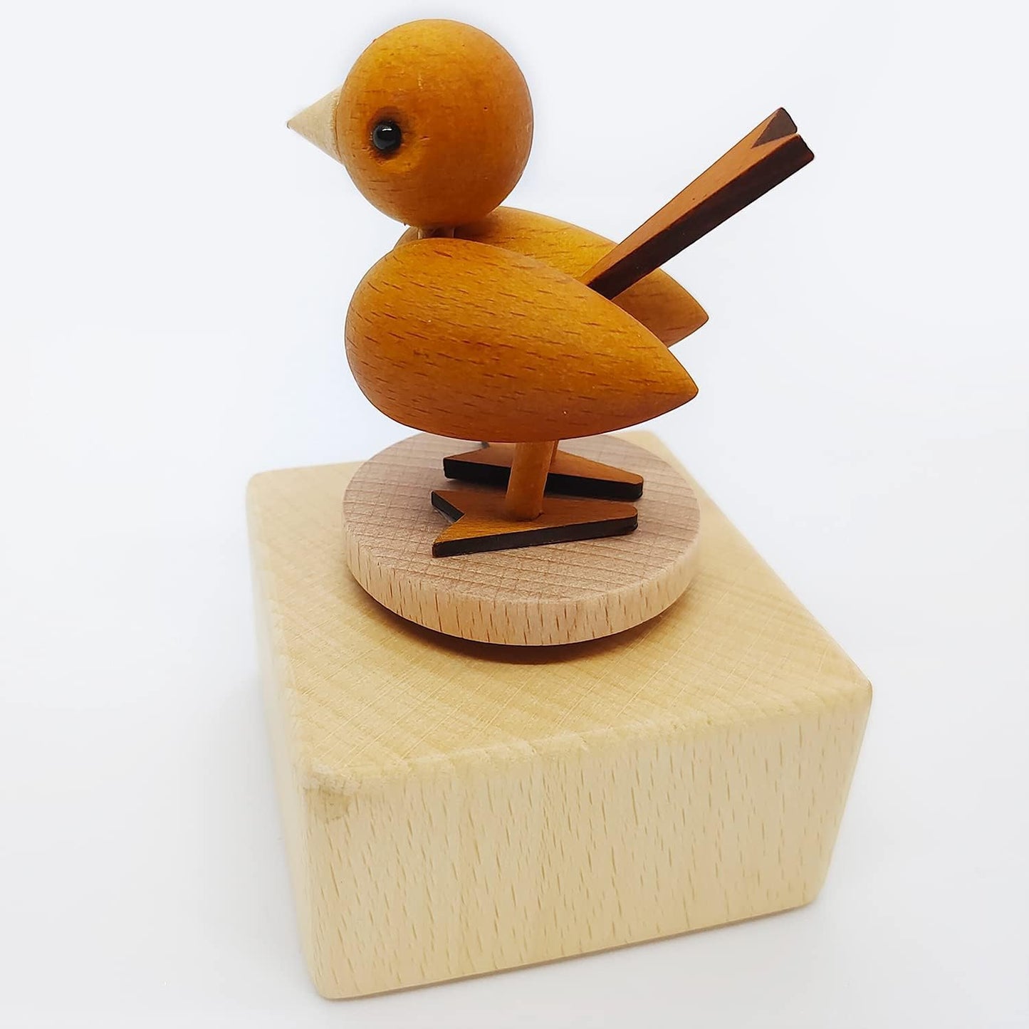 Cute Little Bird Mini Music Box, Little Animals Wooden Mechanical Music Box, The Music Box Gift That Sings by My Side, Best Gift for Boy Girl Friends Singing Music Gift Box