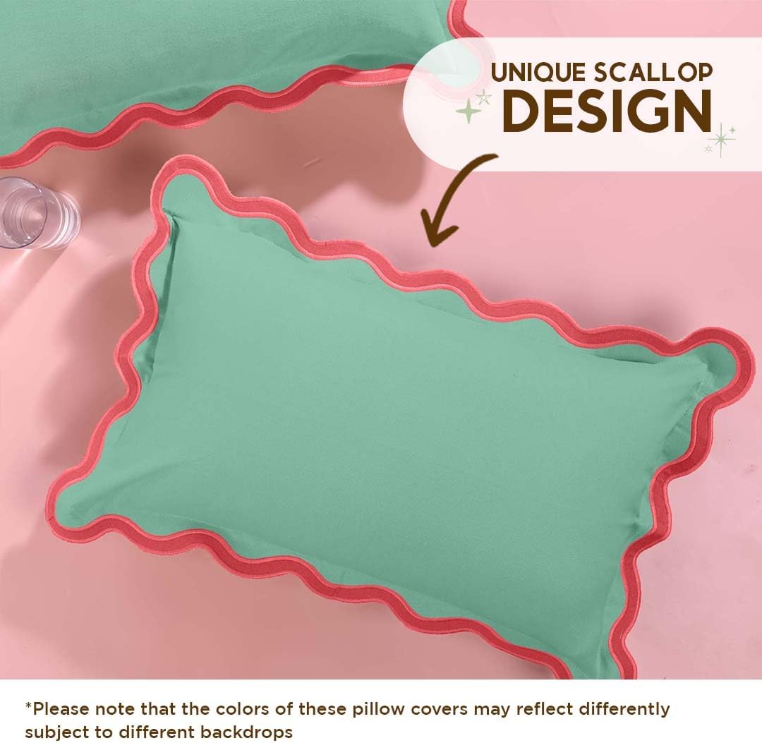 Folkulture Christmas Throw Pillow Covers 12x20 Lumbar – Decorative Couch Pillows for Living Room, Set of 2 Cute Outdoor Boho Pillow Covers, Green Xmas Throw Pillows for Christmas Décor