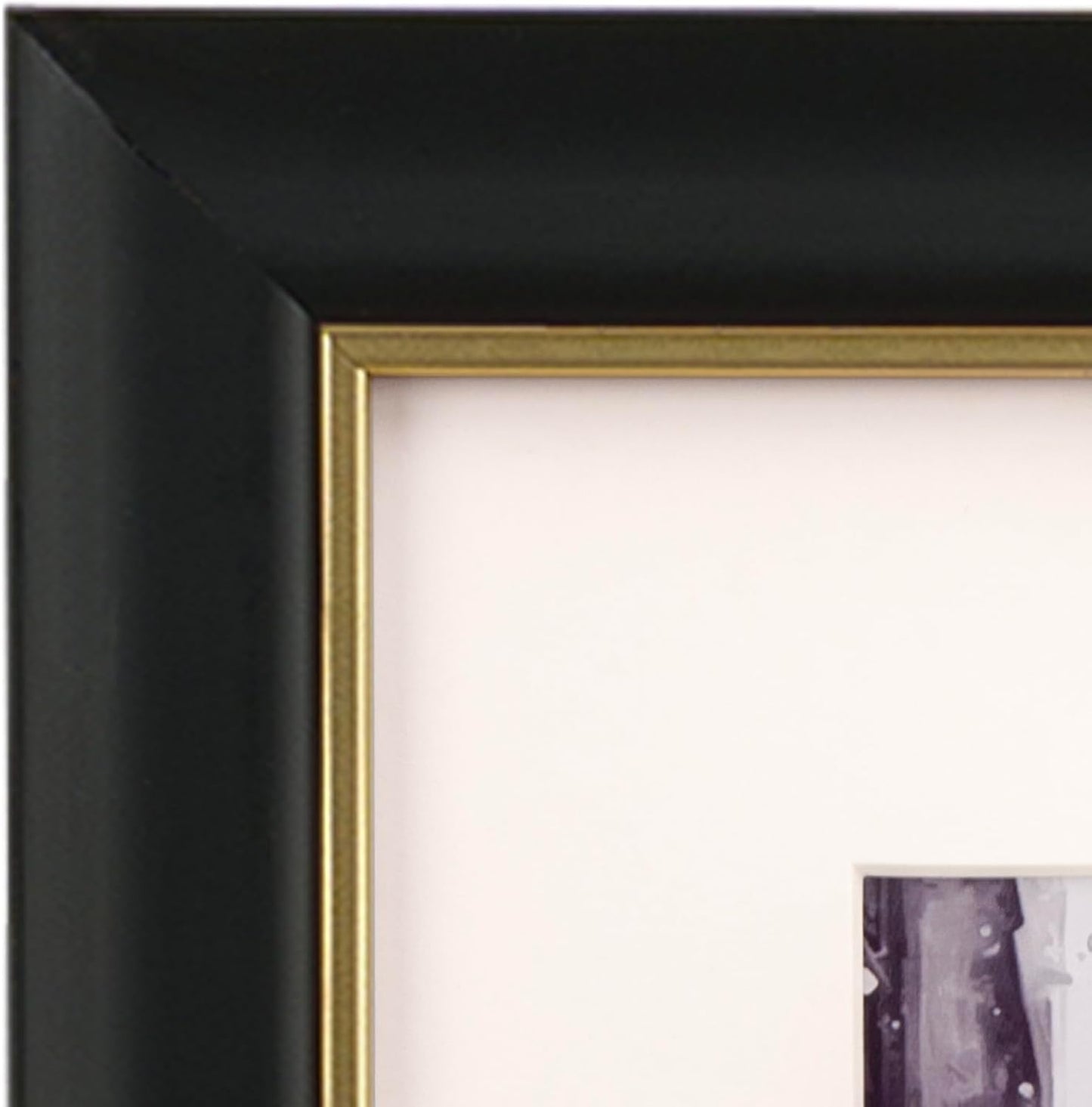 Eitida12x16 in 2 Pack Solid Wood Black and Gold 2 Tone Vintage Antique Retro Poster Picture Frame, Matted for 9x12 Photos, Drawings, Art Prints, Vertical or Horizontal Display, Gold Border