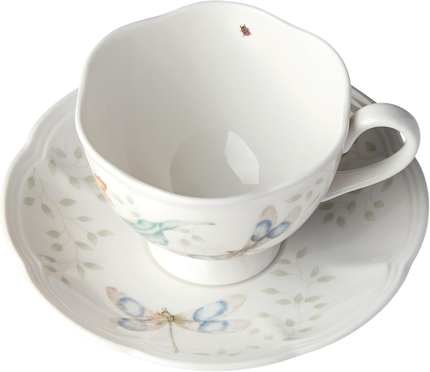Lenox Butterfly Meadow Dragonfly Cup and Saucer Set