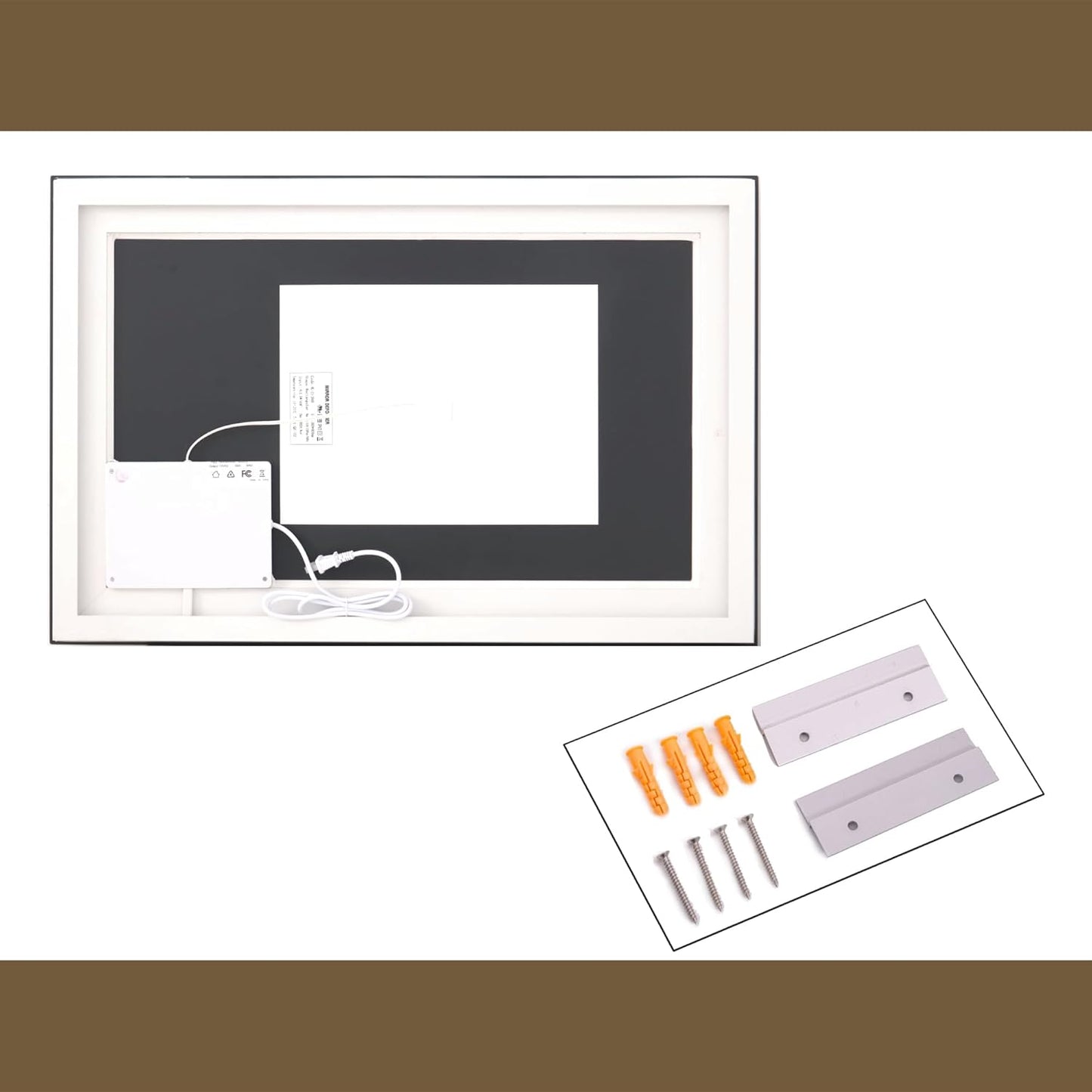 led Bathroom Mirror with Lights 24x36 inch,led Wall Mirror,Mirror led,Anti-Fog,UL Listed (Backlit and Front Lighted)