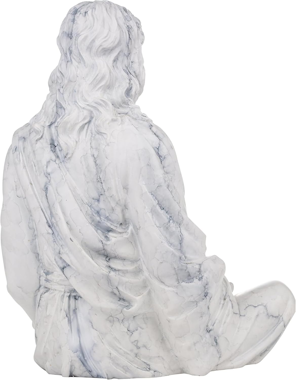 Jesus Statue 12" Marble - Meditation Statue Decor - Jesus Figurine for Any Room - Great Gift for Christians or Spiritual Friends