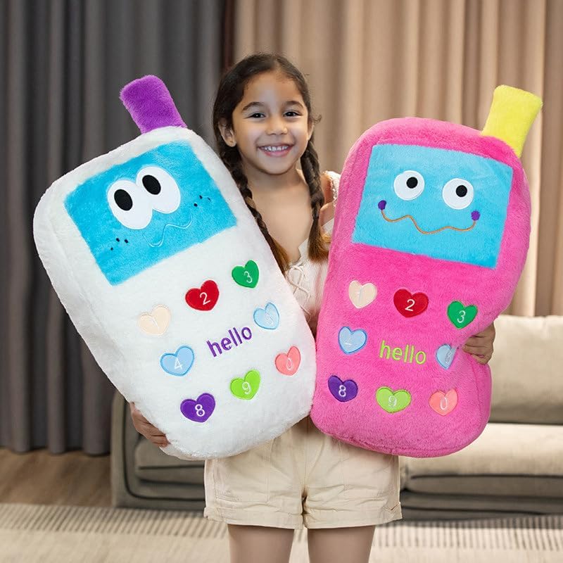 Kids Room Décor, Cute Phone Shape Decorative Pink Throw Pillow, Super Soft Butt Cushion, Floor Pillow, Seating Cushion, Room Decor & Plush Pillow for Bedroom Sofa Chair