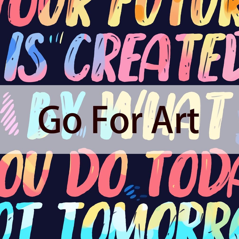GoForArt Motivational Canvas Wall Art, Inspirational Colorful Positive Famous Quote Future Bedroom Living Room Decor, Modern Office Dorm Room Poster Print 14x14in