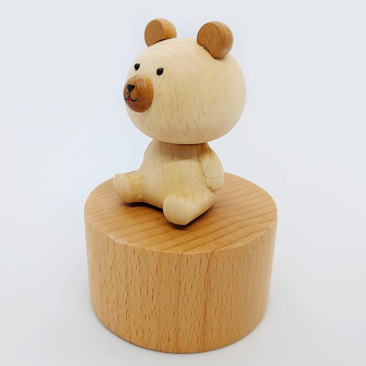 Cute Little Bear Mini Music Box, Little Animals Wooden Mechanical Music Box, The Music Box Gift That Sings Castle in The Sky, Best Gift for Boy Girl Friends Singing Music Gift Box