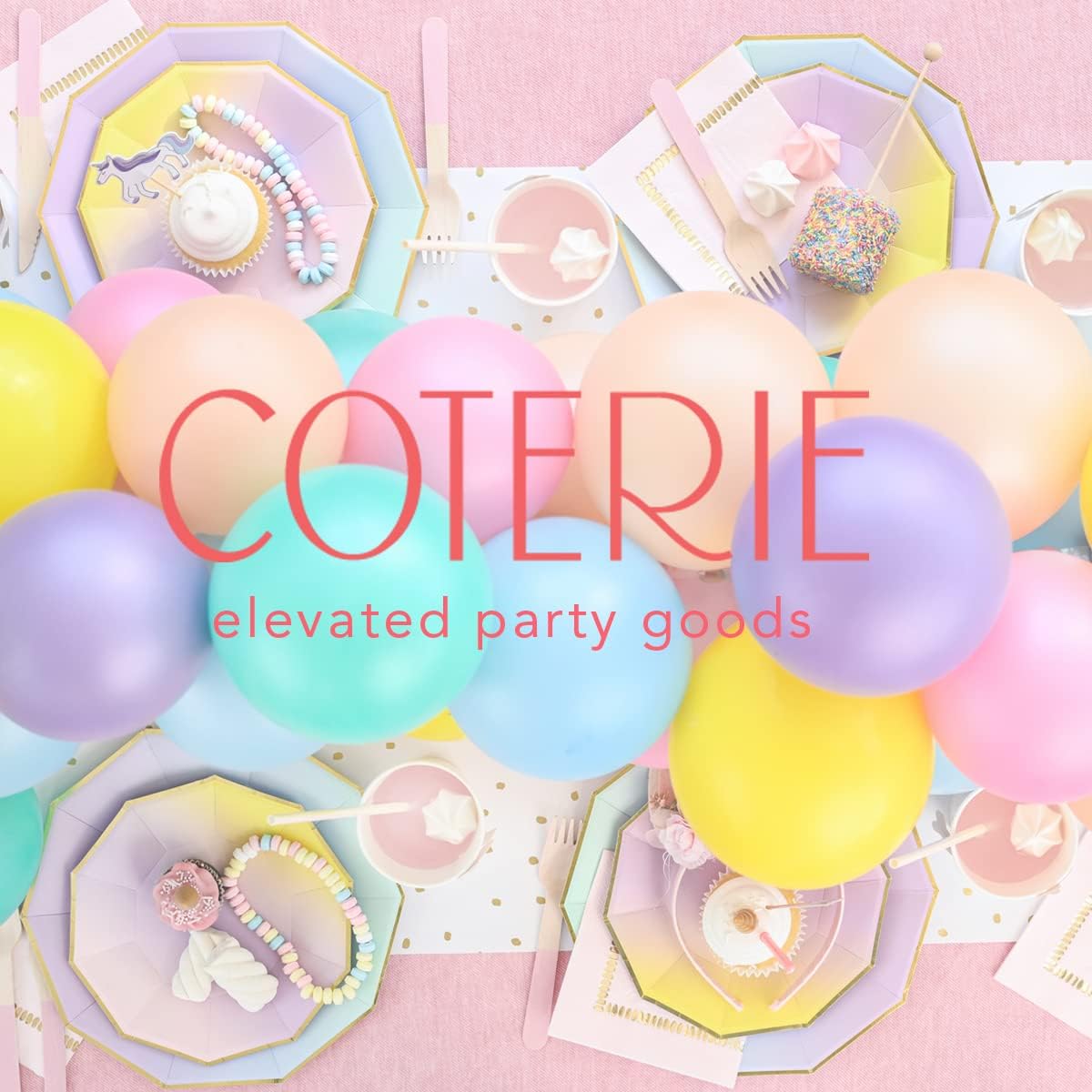 Coterie - Wildflower Decorative Large Paper Plates with Floral Design for Bridal, Baby Shower, Tea Party, Set of 10 | 9.25" Dinner Plates