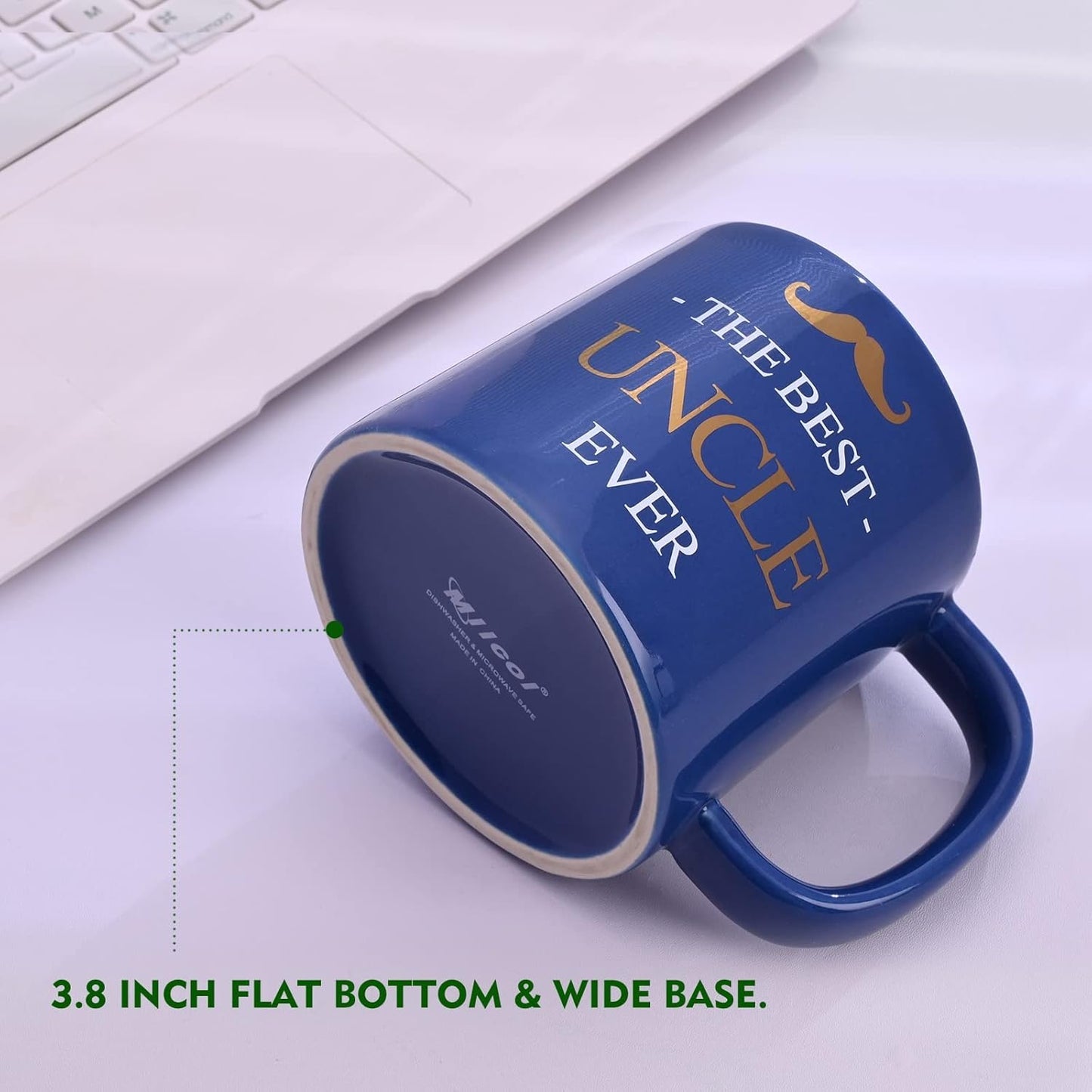 Miicol Funny Coffee Mug 16 oz, Large Ceramic Tea Mug, Gift Idea for Uncle, Men, Cute Office Coffee Cup, Navy Tea Cup, Unique Gift for Birthday, Christmas