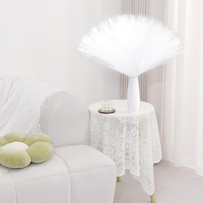 White Pampas Grass Decor 30 Pcs 21.7 Inch Faux Pampas Grass Bulk Artificial Dried Flowers Small Vase Filler Pompas Grass.