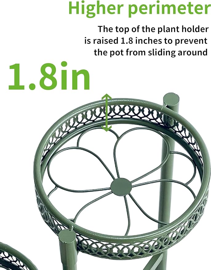 Metal Plant Stands Indoor Outdoor, 6 Tier Plant Stand Corner Plant Shelf, Folding Tall Plant Rack, Heavy Duty Iron Flower Display Holder Stand for Living Room Patio Porch Balcony - GreenFlower