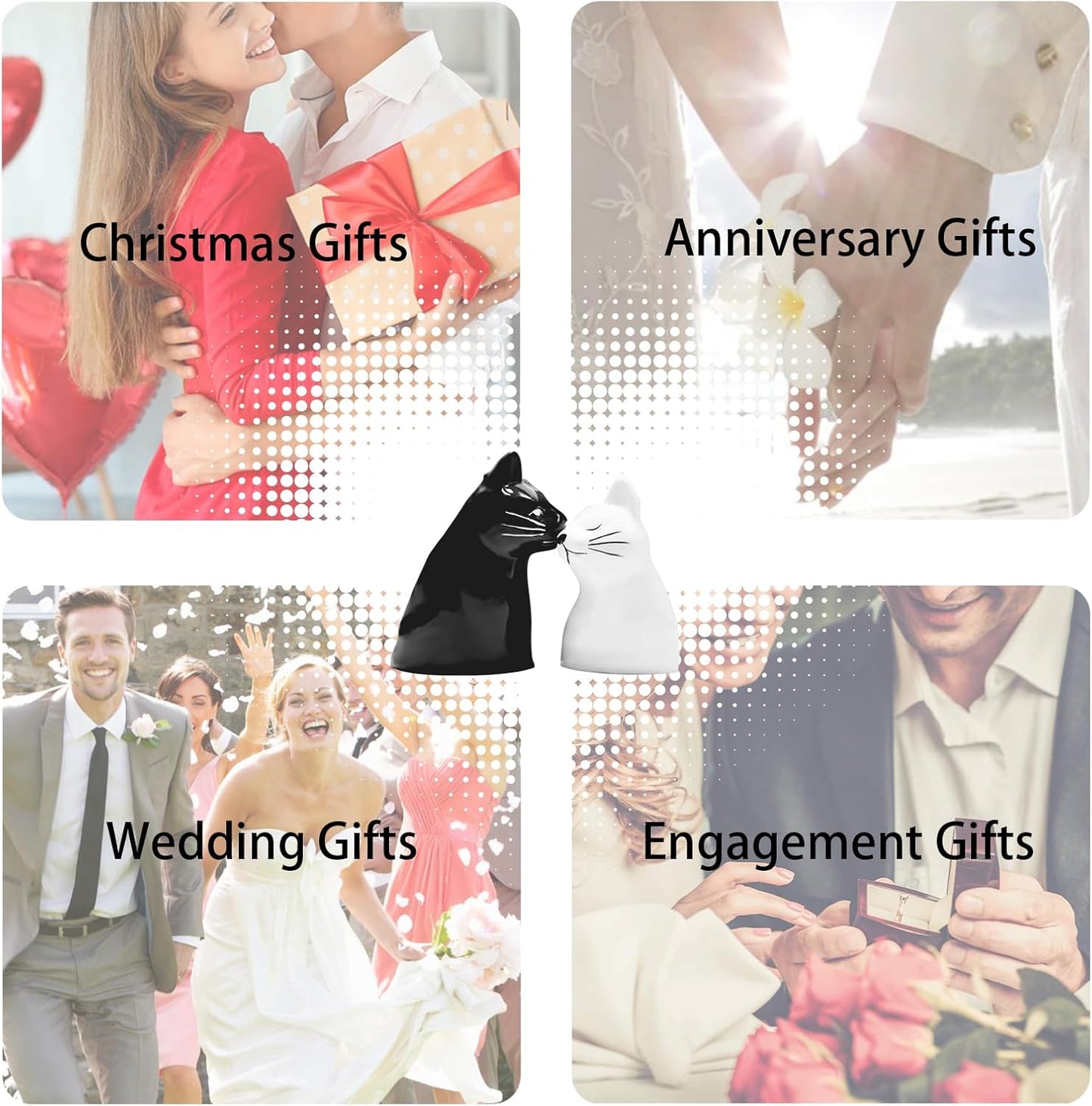 BigNoseDeer Couple Gifts Cute Kissing Cat Mug Matching Couples Stuff Ceramic Coffee Mugs for Wedding Gifts Anniversary Engagement Gift for Couples Cat Lovers 12oz