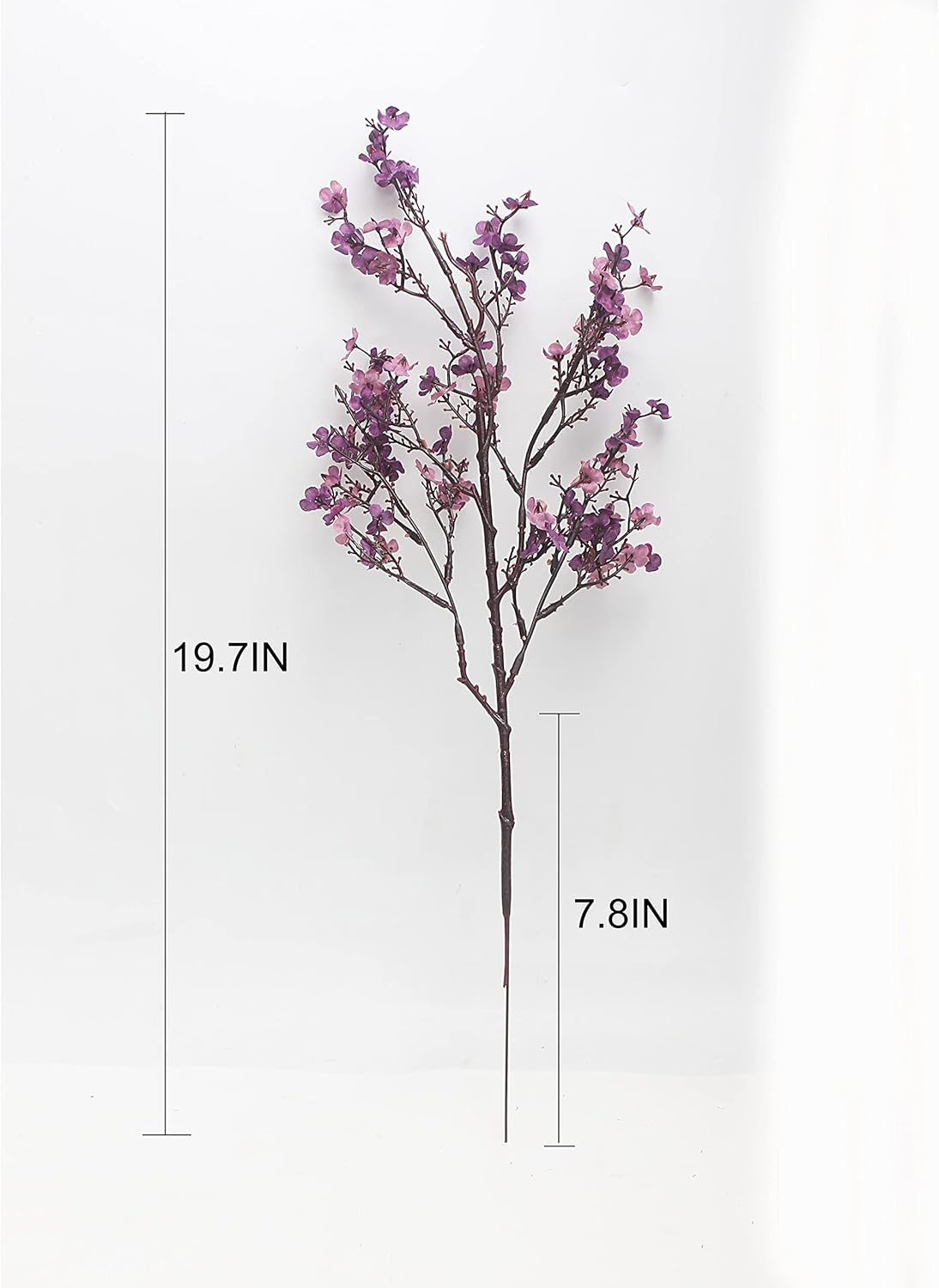 JAKY-Global Babys Breath Fabric Cloth Artificial Flowers 12 Bundle European Fake Silk Plants Farmhouse Decor Wedding Party Decoration Bouquets Real Touch DIY Home Garden (Autumn Purple-12pcs)