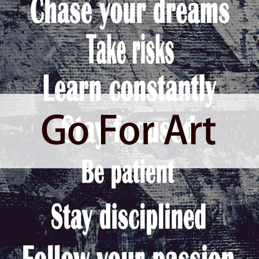 GoForArt Motivational Canvas Wall Art, Famous Quote Inspirational Prints Wall Decor, 7 Rules For Life Poster for Office Living Room, Bedroom Dining Room Artwork Home Decoration 12x18in