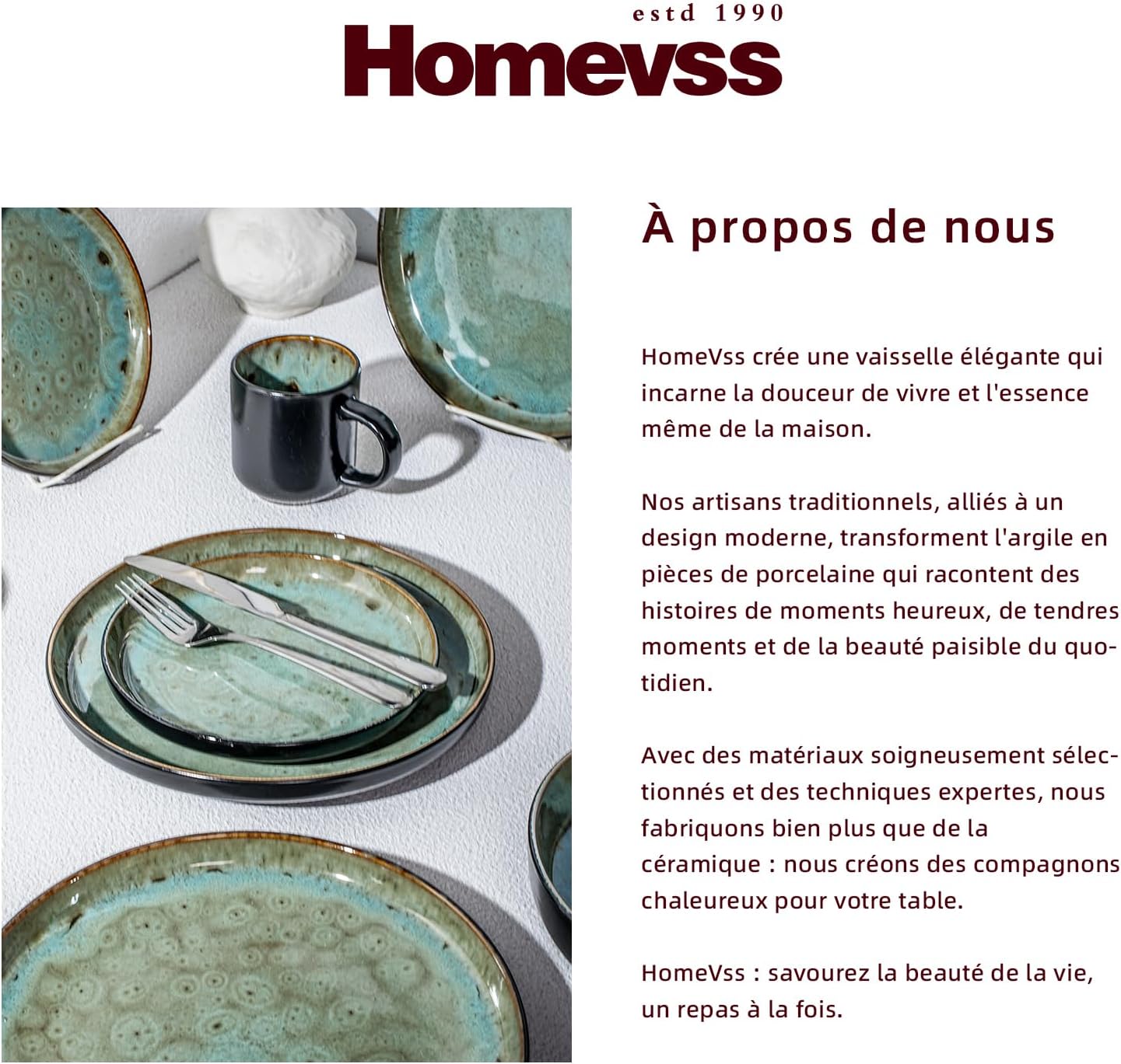 Euro-Nordic Stoneware 20pc Dinnerware Set, Reactive Glaze (Bubble Green, 20pc Set)