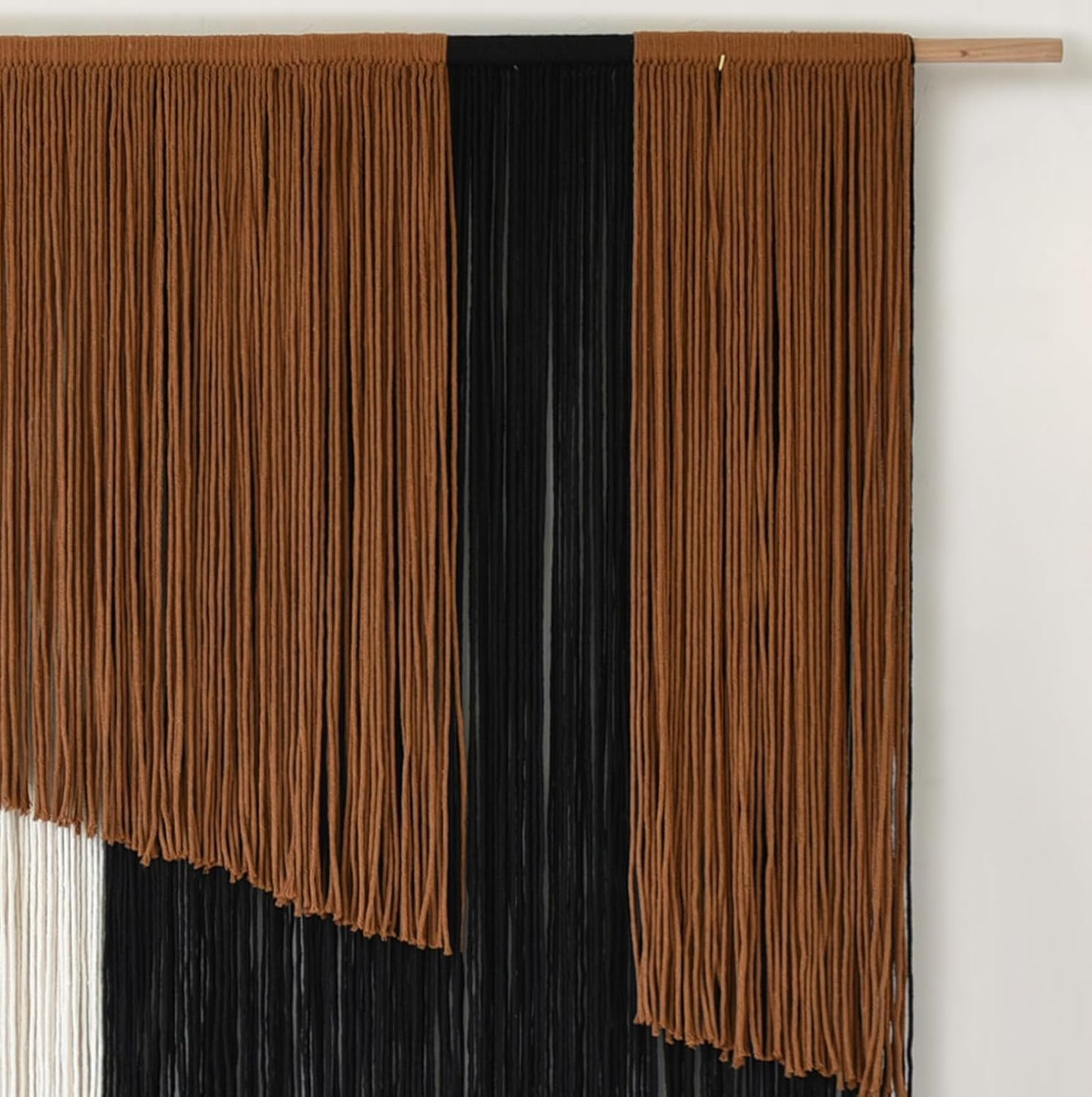 Jakalin Macrame Wall Hanging Dip Dyed Fiber Macrame Wall Decor Boho Cord Living Room Wall Art 57" Wx43 L