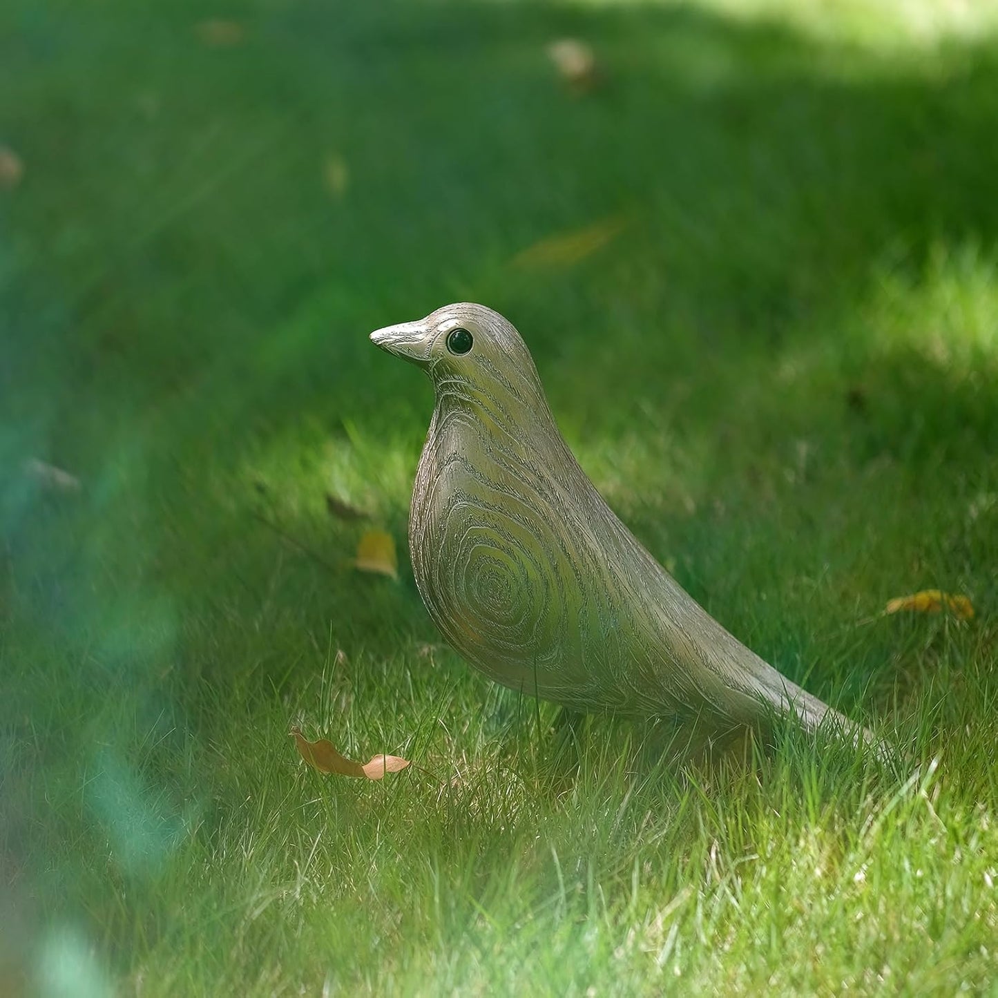 Mid Century Home Decor, House Bird, Adornment Office Home Decor, Desk Dove Ornament, Arts Pigeon Gifts, Replica Sculpture(Woodgrain, Gold)