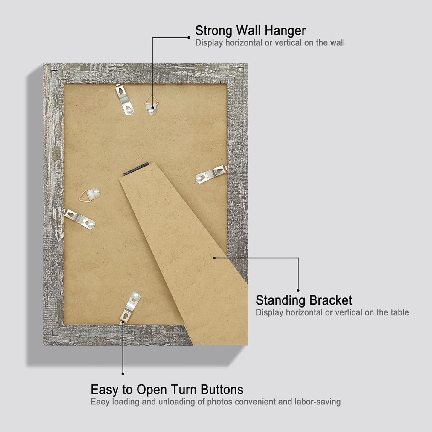 iRahmen 6x9 Picture Frame Set of 4, High Definition Glass Distressed Moss Green Frame, 6 x 9 Rustic Wood Photo Frames for Tabletop Display and Wall Mounting