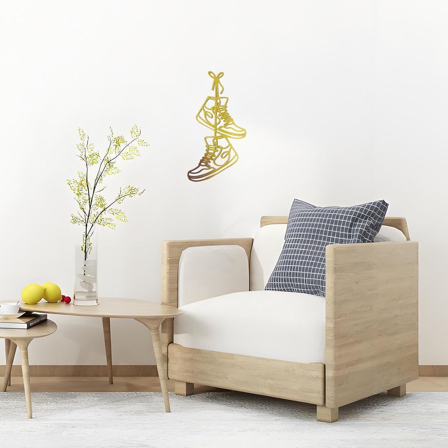 FZFQWRSH Metal Sneaker Wall Sculpture Art - Modern Boys & Teens Room Decor for Bedrooms, Unique Graduation Gift for Sneaker Lovers, Durable Home Décor Accent with Sports Theme