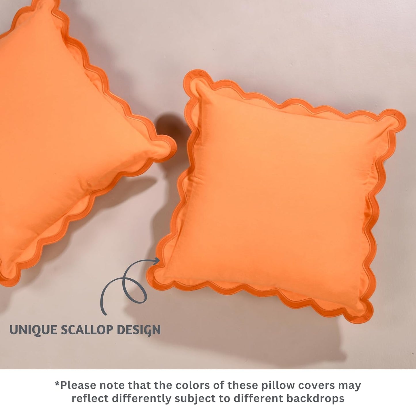 Folkulture Throw Pillow Covers | (20 x 20) Set of 2 Orange Fall Pillow Covers for Fall Living Room Decor | Boho Throw Pillow or Accent Pillow | Couch Pillow Cover for Thanksgiving Decorations