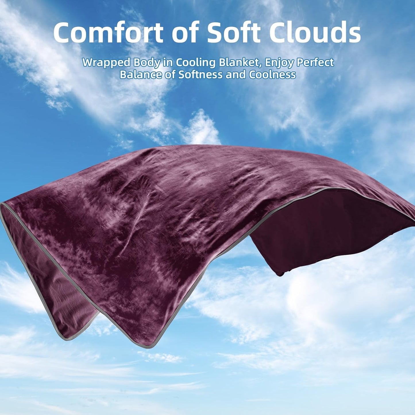 inhand Cooling Blanket Twin Size (60"x80"), Cooling Blankets for Hot Sleepers, Absorbs Heat to Keep Adults Cool for Summer Nights Sweats, Thin Cold Lightweight Blanket for Couch Bed, All Season Use