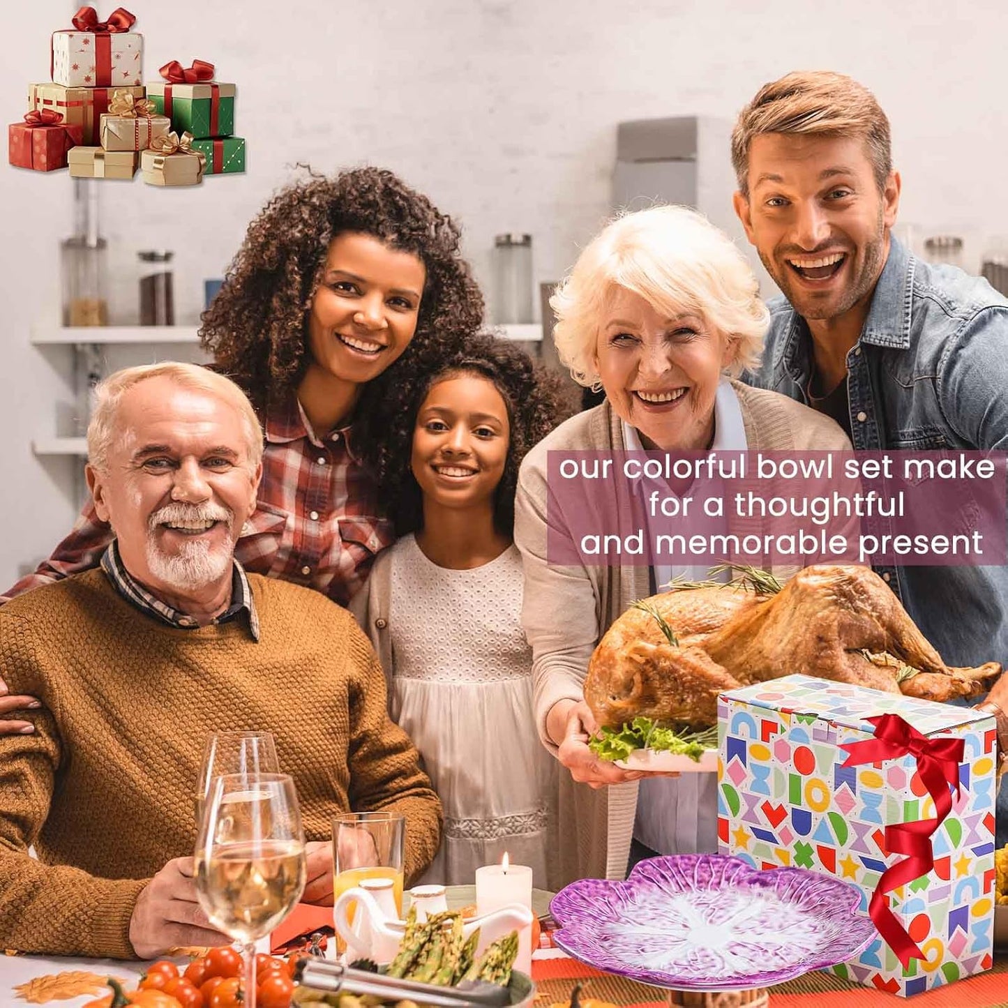 KXZ Set of 4 Purple Ceramic Salad Plate, 10.5 Inch Porcelain Decorative Plates for Kitchen, Round Appetizer Bowl for Dessert, Decorative, Dinner, Pancakes, Steak