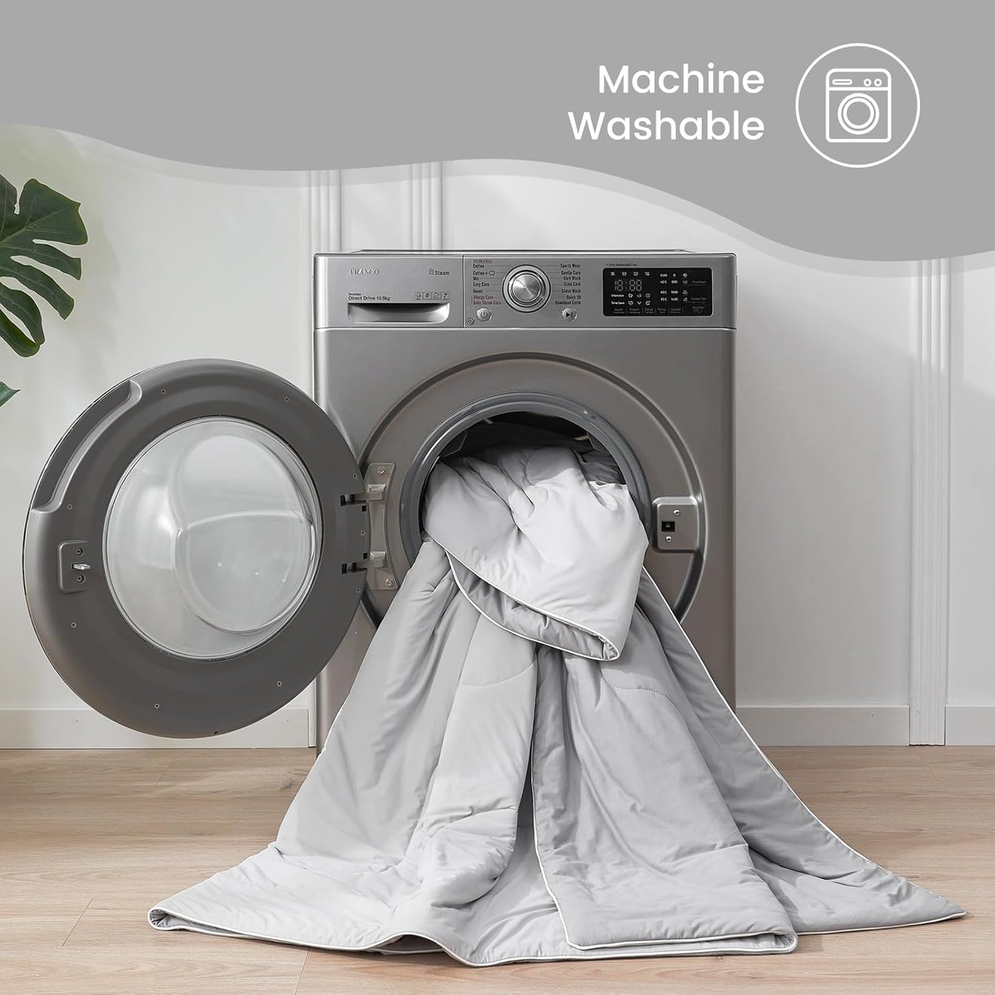 Cozy Bliss Viscose Cooling Comforter Twin Size, Reversible Cooling Blanket for Hot Sleepers and Night Sweats, Q-Max 0.4 Breathable Summer Comforter Quilt, Lightweight Soft Silky Smooth, Cool Grey