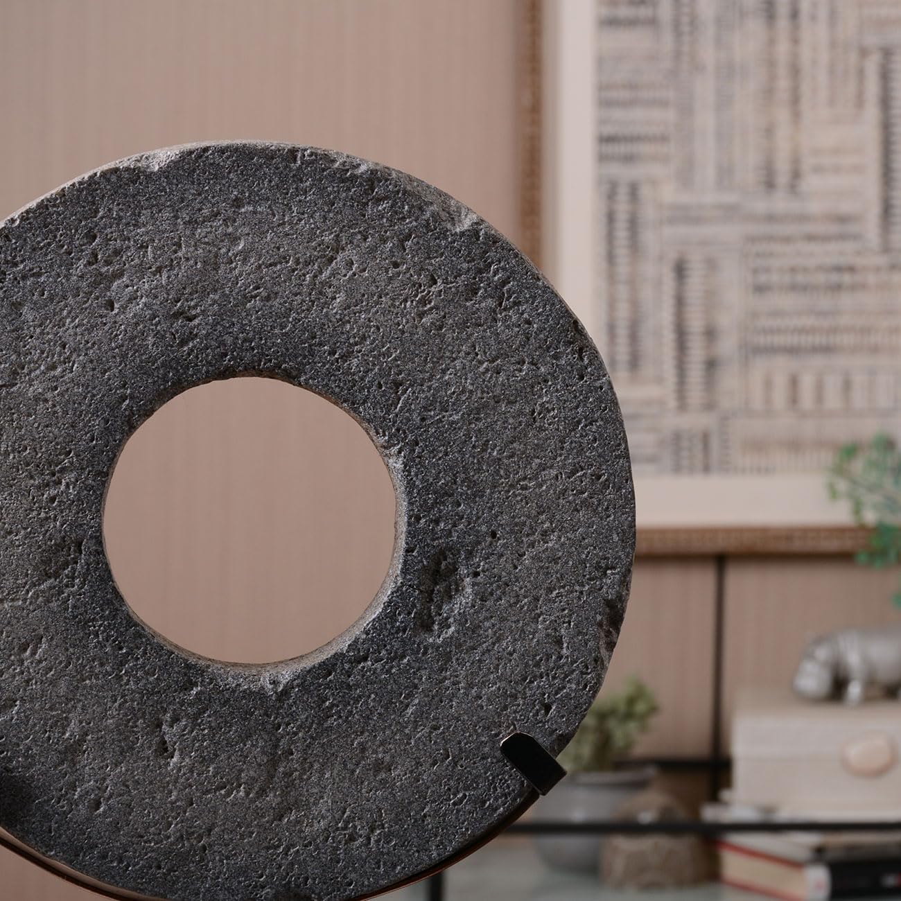 HAUCOZE Modern Sculpture Decor Abstract Statue Figurine Screen Arts Gifts Bookshelf Crafts Polyresin 13.8 inch