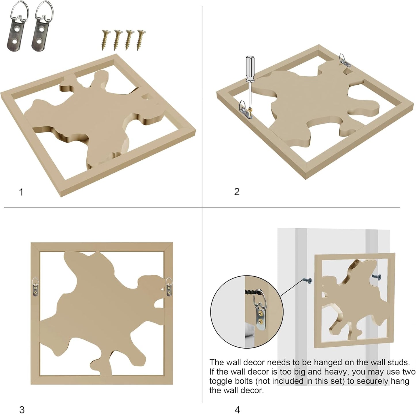 Greenage Teak Wood Wall Decor 27.5"x27.5"x2.4" Wall Hanging Decoration for Home Living Room Bedroom Office