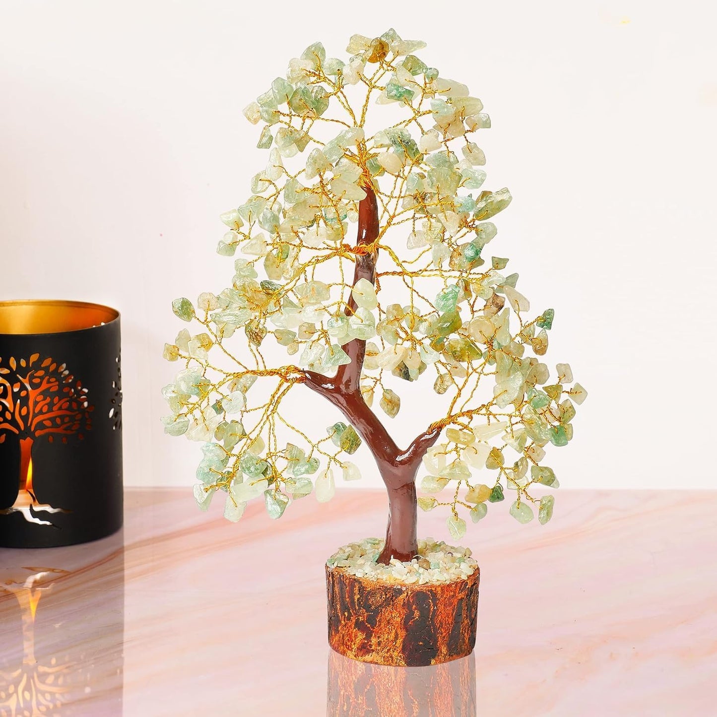 Green Jade Crystal Tree of Life, Chakra Decor, Healing Gifts for Women, Crystal Gifts for Home 10-12 Inch