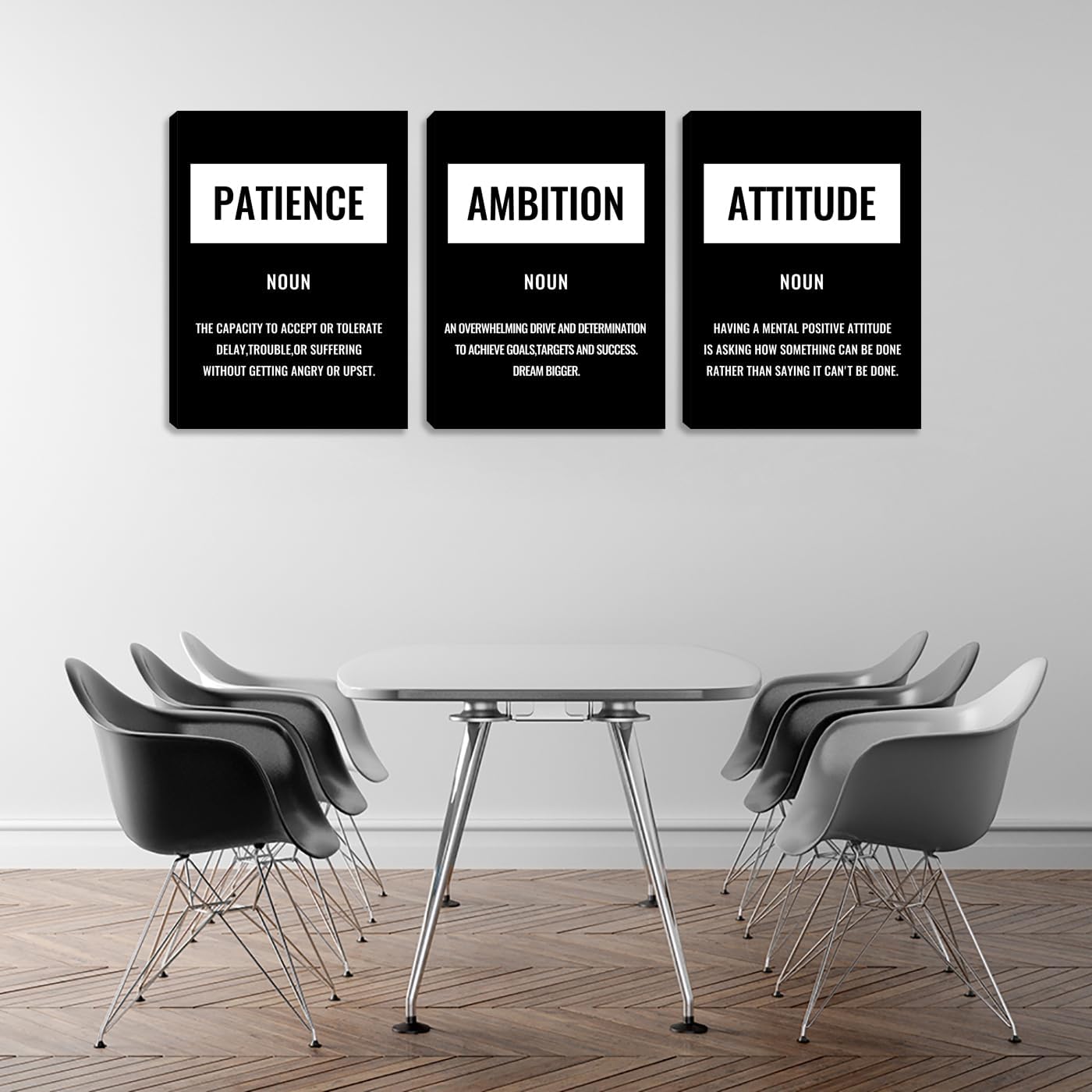 Large Wall Art Inspirational Canvas Painting Decor Motivational Black Quotes Poster Print Inspirational Positive Picture Artwork Home Office Living Room Bedroom Wall Decoration (72" Wx36 H)