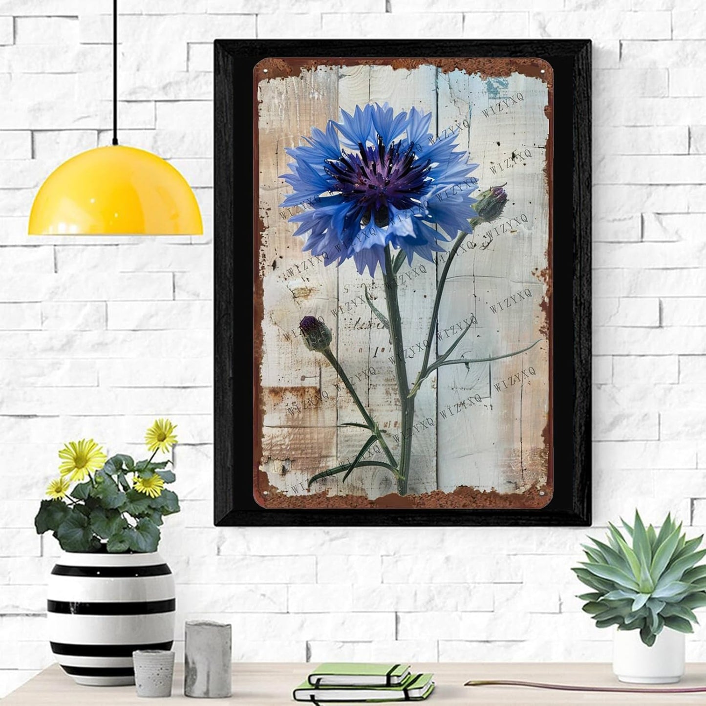 Metal Signs Wildflower Vintage Metal Tin Sign for Home Office Kitchen Bar Cafe Garden Wall Decor 12x8 Inch