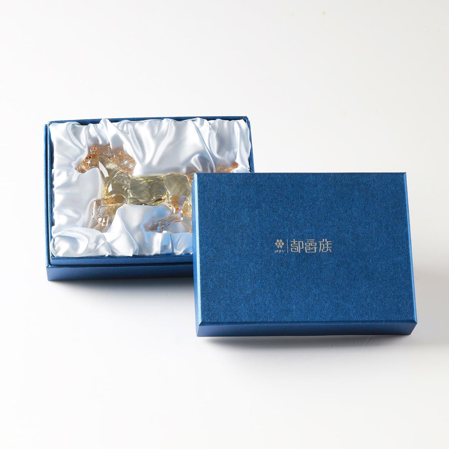 Crystal Horse Realistic Animal Art Figurine Collection Table top Ornament Statue Home Decor (Black)