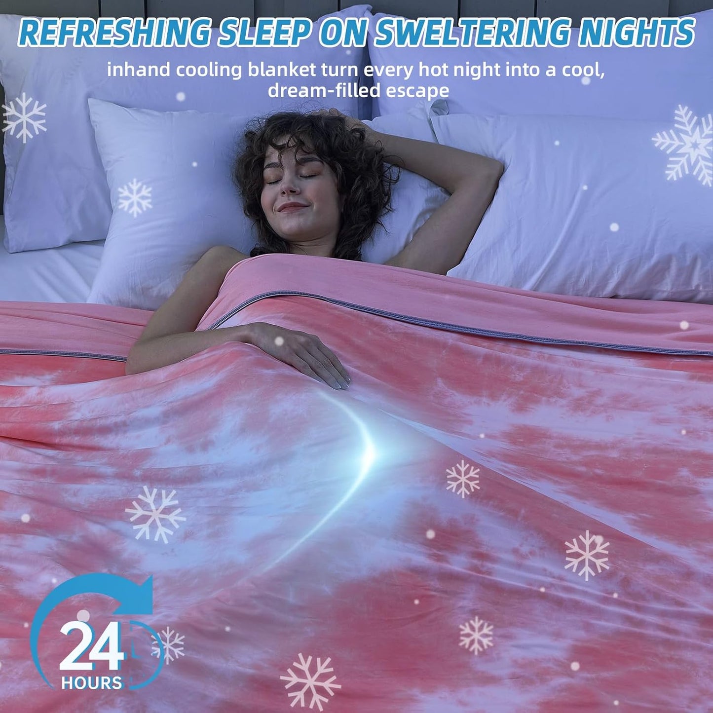 inhand Cooling Blanket Twin Size (60"x80"), Cooling Blankets for Hot Sleepers, Absorbs Heat to Keep Adults Cool for Summer Nights Sweats, Thin Cold Lightweight Blanket for Couch Bed, All Season Use