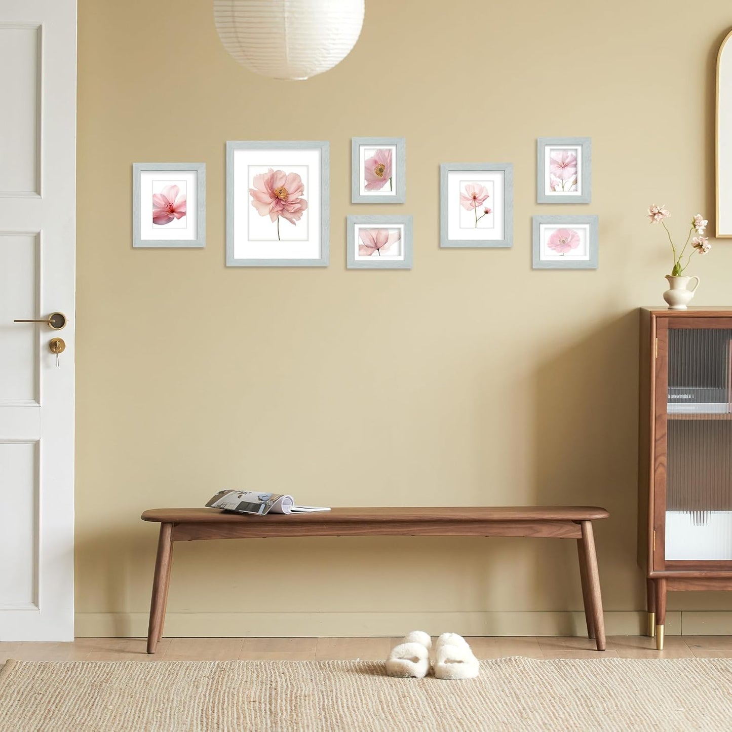 iRahmen 11x14 Picture Frame Set of 2, HD Plexglass Poster Frames Display Picture 8x10 with Mat or 11 x 14 without Mat, Rustic Photo Frame for Wall Mounting Horizontal Vertical