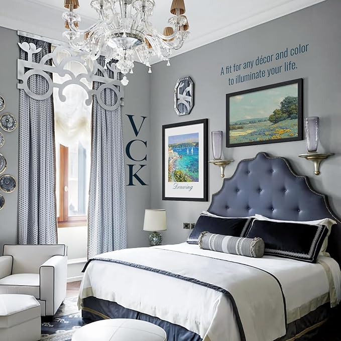 VCK 18x24 Poster Frame Black Oak - 3 Pack, Exclusive Natural Textured Solid Wood Picture Frames, Horizontal and Vertical Formats for Wall with Included Hanging Hardware